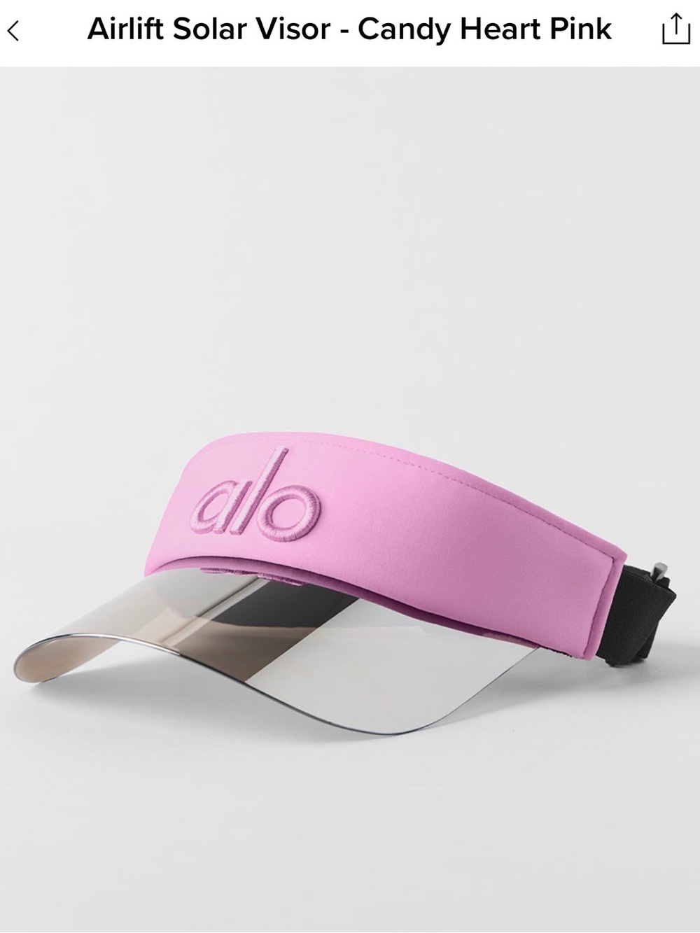 NWT ALO Yoga Airlift Solar Visor - Candy Heart Pink